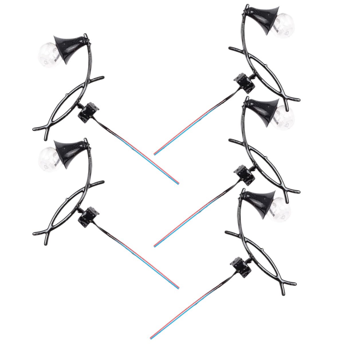 CIMAXIC Set of 5 Tiny Mini Wall Lamps for Table Layout Miniature House Lights for Decoration