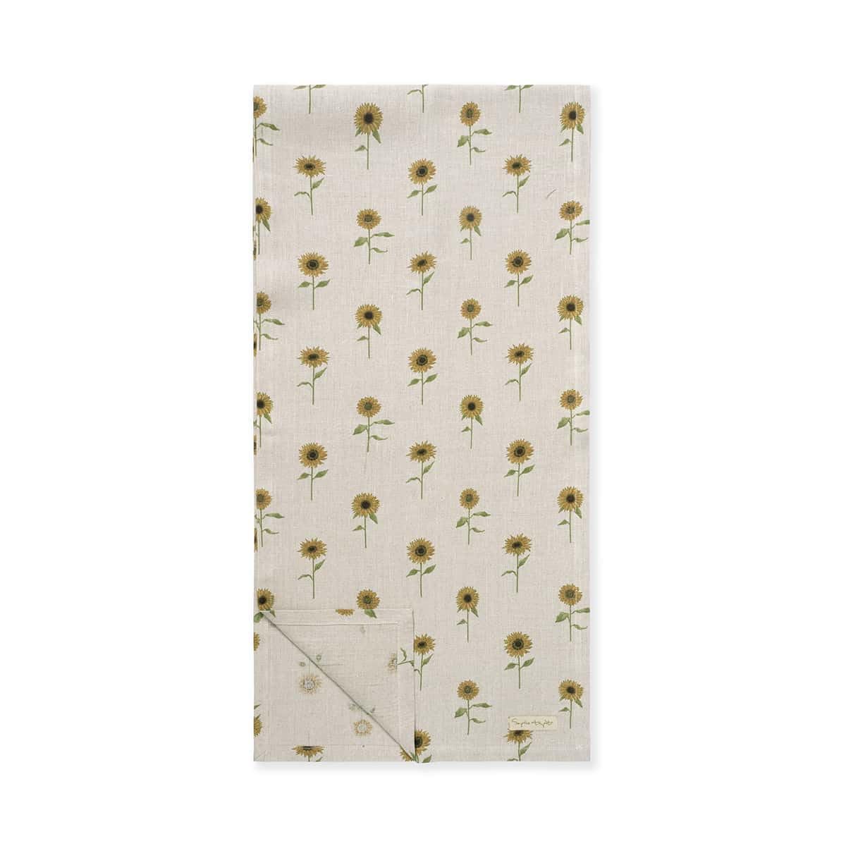 Sophie Allport Yellow Sunflower Linen Table Runner