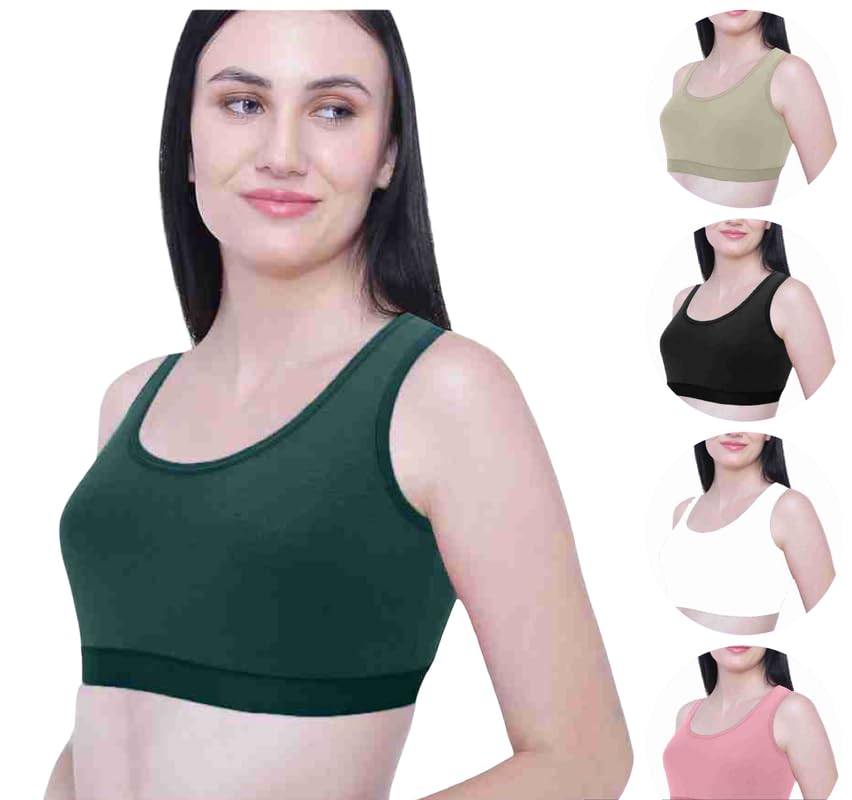 DESIGN BY AASHU CREATION LIECRY ART Sports AirBra - Stretchable, Seamless Bras for Women, Girls - Without Hook, Non Padded for Night & Sleeping (MULTICOLOR) Design No Sports Bra ComboAB85 WILL BE SEND-image-47