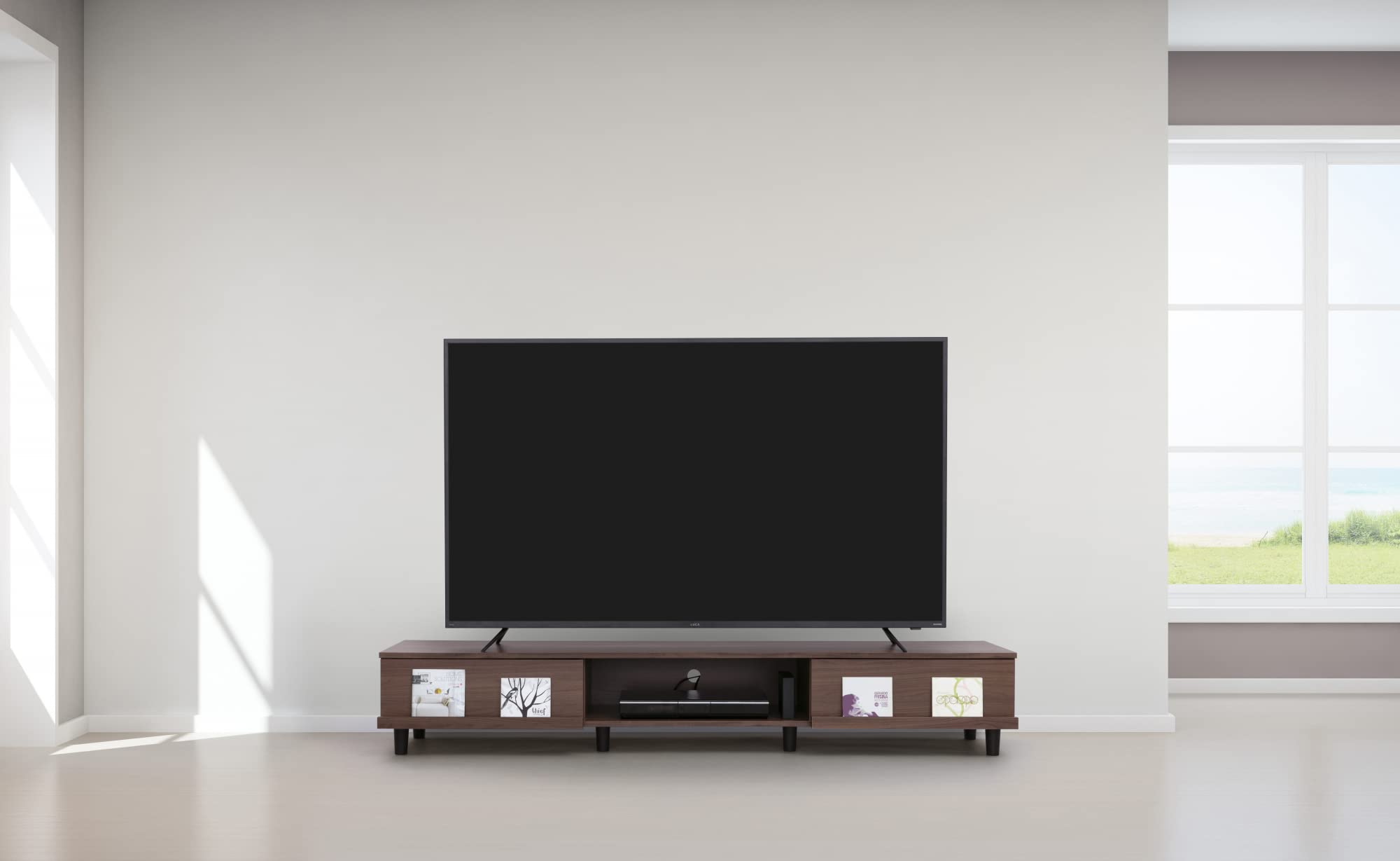Iris Ohyama, Mobile TV/TV da banco/Mobile TV/Mobile TV con ripiano/Mobile TV in legno/mobili tv, TV : 73 pollici, Ufficio, Casa - TV cabinet/shelf - BAB-180A - Marrone