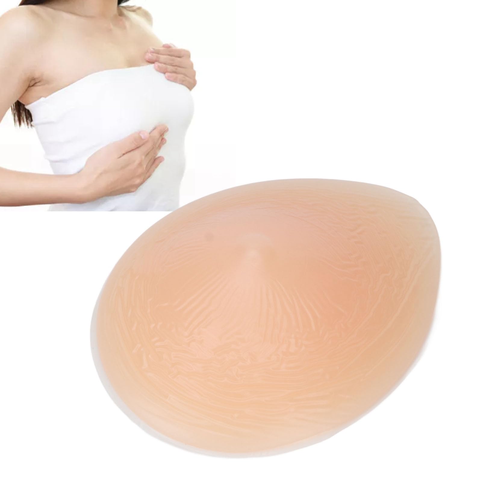 Formas de Mama de Silicona para Mastectomía para Pacientes con Cáncer de Mama, Prótesis de Senos con Forma de Gota de Agua para Mujer, Universales Izquierdo Derecho, Una Pieza (250g)