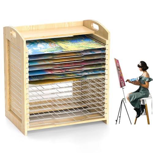 jxgzyy Art Drying Rack Paint Drying Rack with 15 Shelves ...