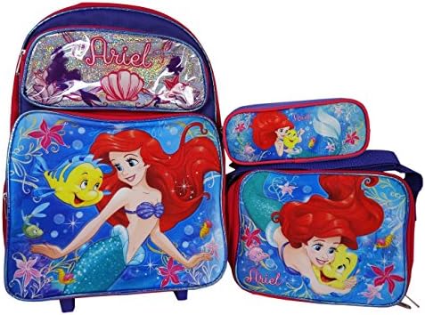 little mermaid rolling backpack