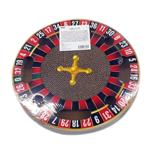 【ルーレット型 猫用爪とぎ】遊び心満点!アクティブキャットスクラッチシリーズ 直径約40cm|音が鳴る 段ボールハウス 爪研ぎ ペット用品 ケア用品 衛生用品 キャットハウス おもちゃ ねこ ネコ インテリア 猫一人遊び おしゃれ かわいい