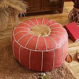 Premium Leather Pouf...