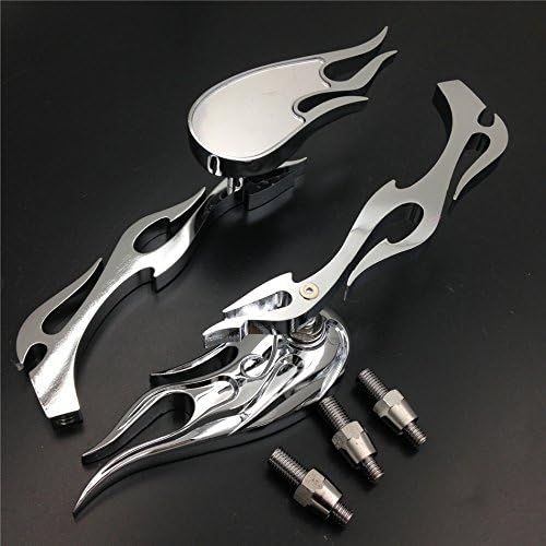 Miniatura 6 de Espejo de correr SMT-cromado compatible con Honda Kawasaki Suzuki Hayabusa Yamaha R1 R6 Flame [B00RUDVITM]