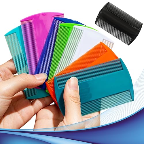 Pettine anti pidocchi e anti lendini per adulti, bambini o animali domestici come cani e gatti. Vari Colori disponibili Nero, Bianco, Arancio, Blu,Verde Fucsia e Azzurro. (Nero)