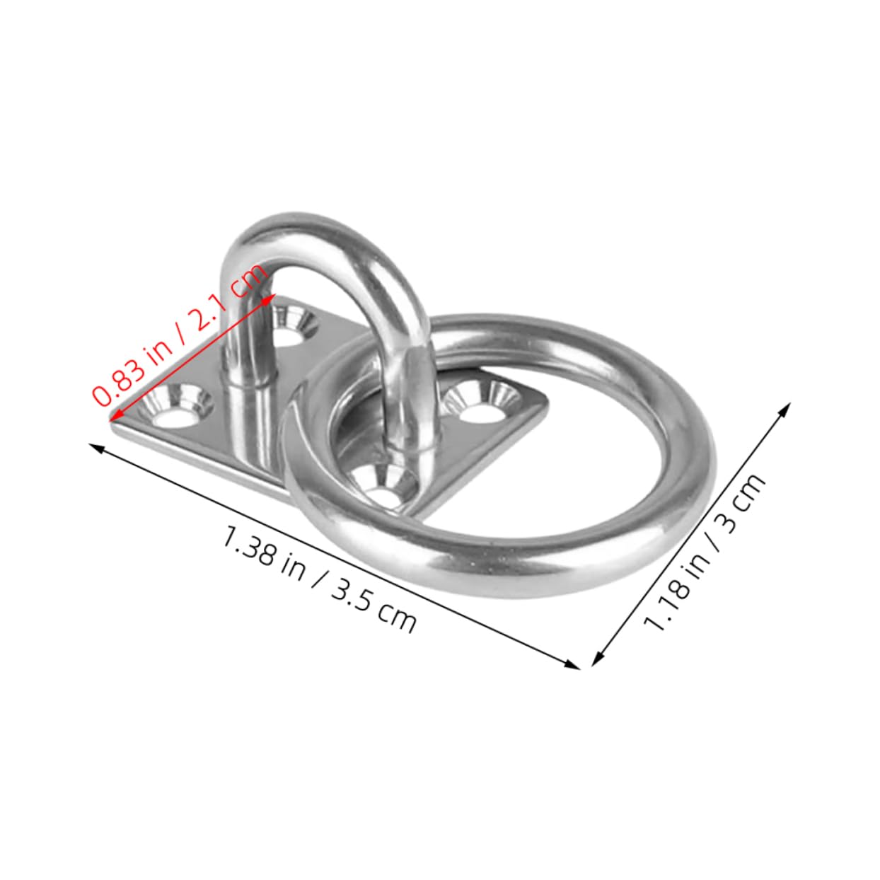 Happyyami Marine Environment Suitable Round Door Latch Ceiling Hanging Hooks for Swings Strength Training Mount Bracket