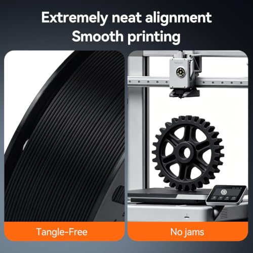 Image of Kingroon PLA Plus(PLA+) 3D Printer Filament, Dimensional Accuracy + /- 0.03 mm, 1 kg Spool(2.2lbs), 1.75 mm,Black