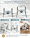 Hybodies Bariatric Bedside Commode Chair - Heavy Duty 1000 Lbs Capacity - Extra-Wide Seat & Adjustable Height - 3 in 1 Steel Frame Over-the-Toilet Commode for Obese, Elderly & Disabled