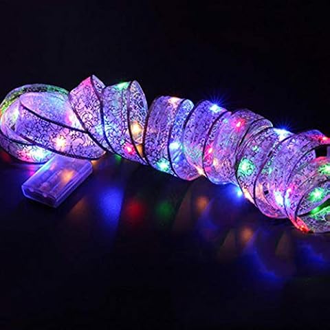 LED Ribbon Christmas Lights,TriLance LED Hanging Curtain String Net Xmas Home Party Home Decor Ornaments Gifts (Multicolor) Cover