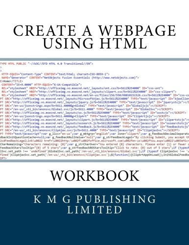 Workbook - Create a Webpage Using HTML