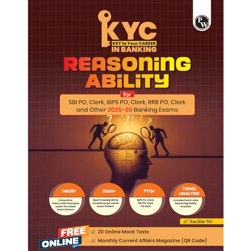 Image of PW KYC Reasoning Ability | Chapterwise Theory, Exercise, Past Year Questions (PYQ) By Sachin Sir For SBI PO, Clerk, IBPS PO, Clerk, RBI & Other Banking Exams 2025- 26 | Free 20 Online Tests