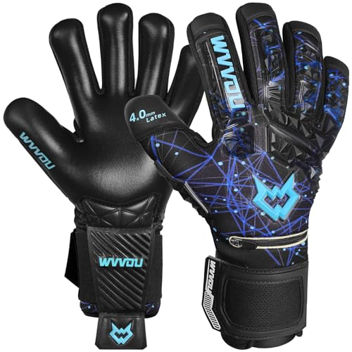 WVVOU Football Goalkeeper Gloves for Adults and Youth High Performance Football Gloves with 5 Detachable Fingersave