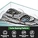 Tfwadmx Turtle Basking Platform, Turtle Dock, Resin Turtles Basking Rock with Suction Cups for Juvenile Turtles, Frogs, Crabs, Geckos, Snakes (Grey)