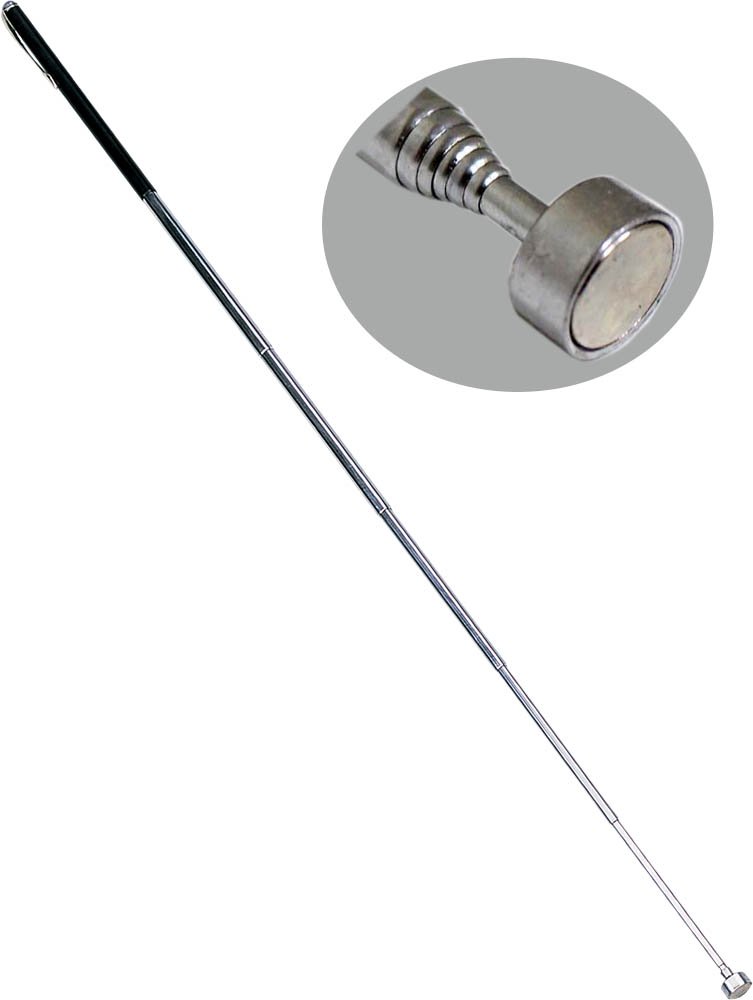 5LB Magnetic Extension Pick-Up Tool | 24" (61 cm) Extendable Reach | Stainless Steel Design | 13/32" (1 cm) Diameter | Perfect for Retrieving Dropped Tools & Parts