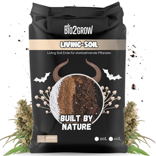 Bio2Grow Living Soil 20 Liter - Handgemachte lebende Erde Indoor & Outdoor Blumenerde für Pflanzen Leichte Mischung Gemüse Anbau