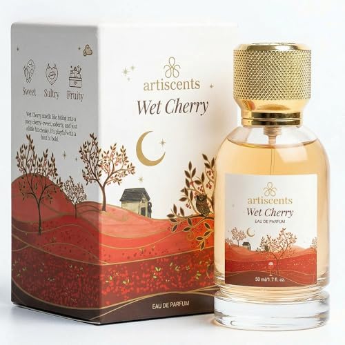 Image of Wet Cherry Perfume | Eau De Parfum (EDP) 50 ML | Luxury Unisex Perfume | Long Lasting Fragrance | Sweet Cherry, Sandalwood, Vanilla & Turkish Rose Notes | Crafted for Men & Women
