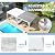 YOLENY Louvered Pergola 10x20, Aluminum Pergola with Adjustable Waterproof Roof, Outdoor Pergola with Curtains and Netting for Patio, Garden, Deck and Backyard, White