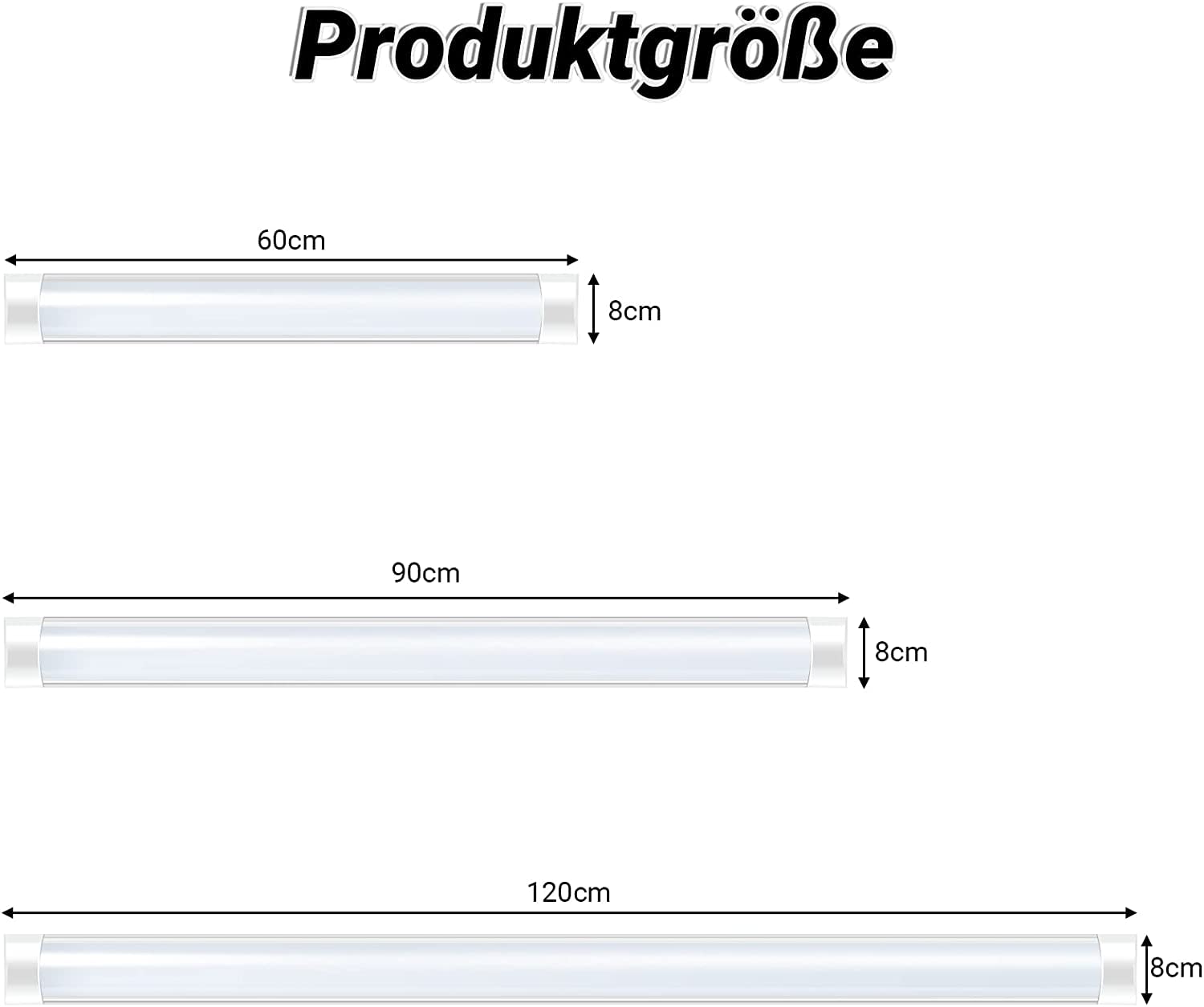 papasbox 4 Pack 40W LED Deckenleuchte Röhre Licht, 120cm 4800LM Ultraslim Tube Röhre, Neutralweiß 4000K, Lineare Lichtleiste Leuchtröhre Deckenlampe Werkstattleuchte für Garage Keller Werkstatt