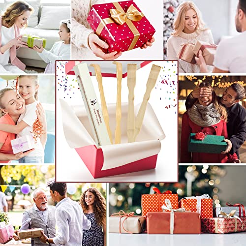 Image of YIMICOO Wooden Bamboo Back Scratcher, 17 Inch Long Handle Back Scratchers for Adults Men Women, with Beautiful Gift Packaging (4 Pack)