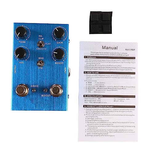 Pédale de Guitare à Distorsion, Pédale d’effet de Guitare en Alliage d’aluminium Conviviale, Contrôle du Volume Audio Multifonction pour Groupe (Bleu) - Les Beatles, Paul McCartney, John Lennon, RIngo Starr, George Harrison Pédale de Guitare à Distorsion, Pédale d'effet de Guitare en Alliage d'aluminium Conviviale, Contrôle du Volume Audio Multifonction pour Groupe (Bleu) – Image 5