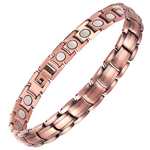 VITEROU Magnetic Solid Pure Copper Therapy Anklet for Men and Women with Healing Magnets for Arthritis Pain Relief,3500 Gauss,9.5 Inches