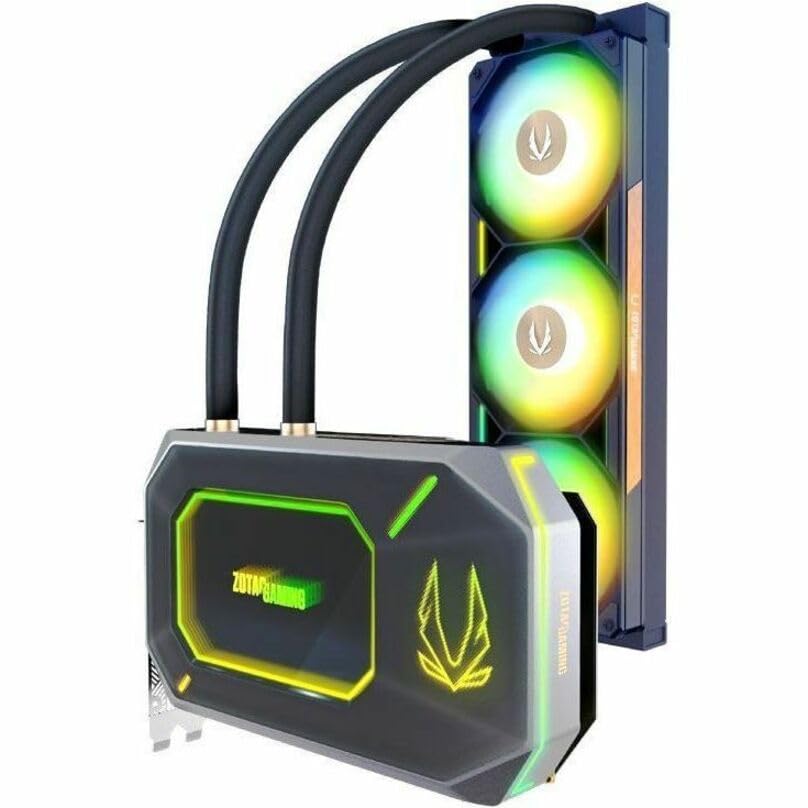 Image of ZOTAC GAMING GeForce RTX 5090ArcticStorm AIO DLSS 4 32GB GDDR7 512-bit 28Gbps PCIE 5.0 Gaming Graphics Card,All-in-one Liquid Cooling,360mm Radiator,SPECTRA 2.0 ARGB Multi-zone Lighting,ZT-B50900K-30A