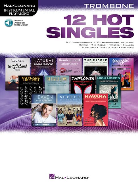 12 Hot Singles: For Trombone recueil de 12 mélodies rythmées pour cuivres