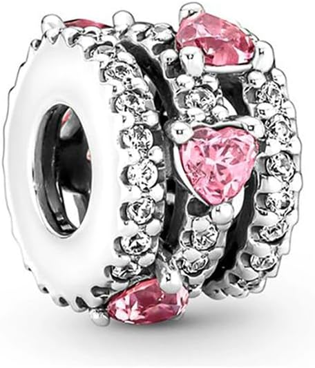 9 Pack Silver Bead Charms for Pandora Bracelets and Necklaces Charm for Woman， Dangle Pendant Beads Set - Image 3