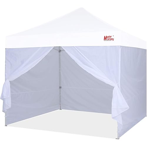 MASTERCANOPY Pop-up Canopy Sidewall Kit, 3 Sidewalls & 1 Doorwall Only (10x10,White)