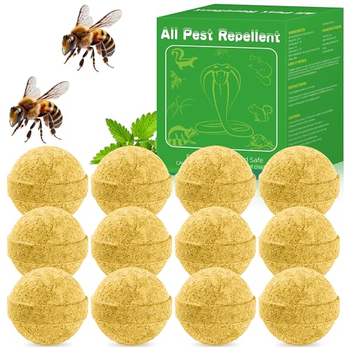 12Pack Wasp Repellent Outdoor - Natural Wasp Deterrent for Outdoor Use, Long-Lasting Protection for Porch, Patio, Deck & Garden, Safe for Family and Pets