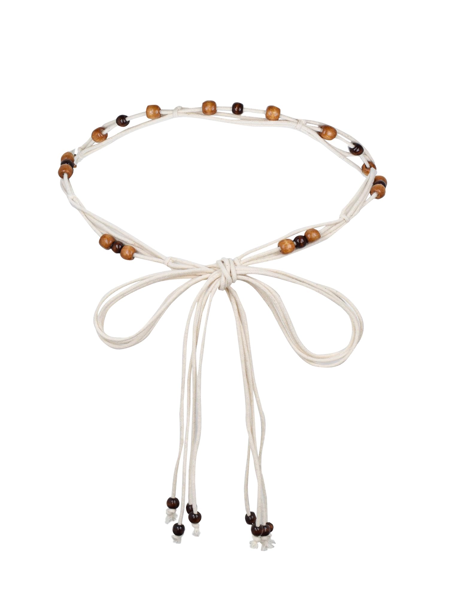 TeeYee Damen Taillengürtel Boho Gürtel mit Quaste Mädchen Flechtgürtel Bindegürtel Bauchkette Schmaler Gürtel für Kleid Belt Women