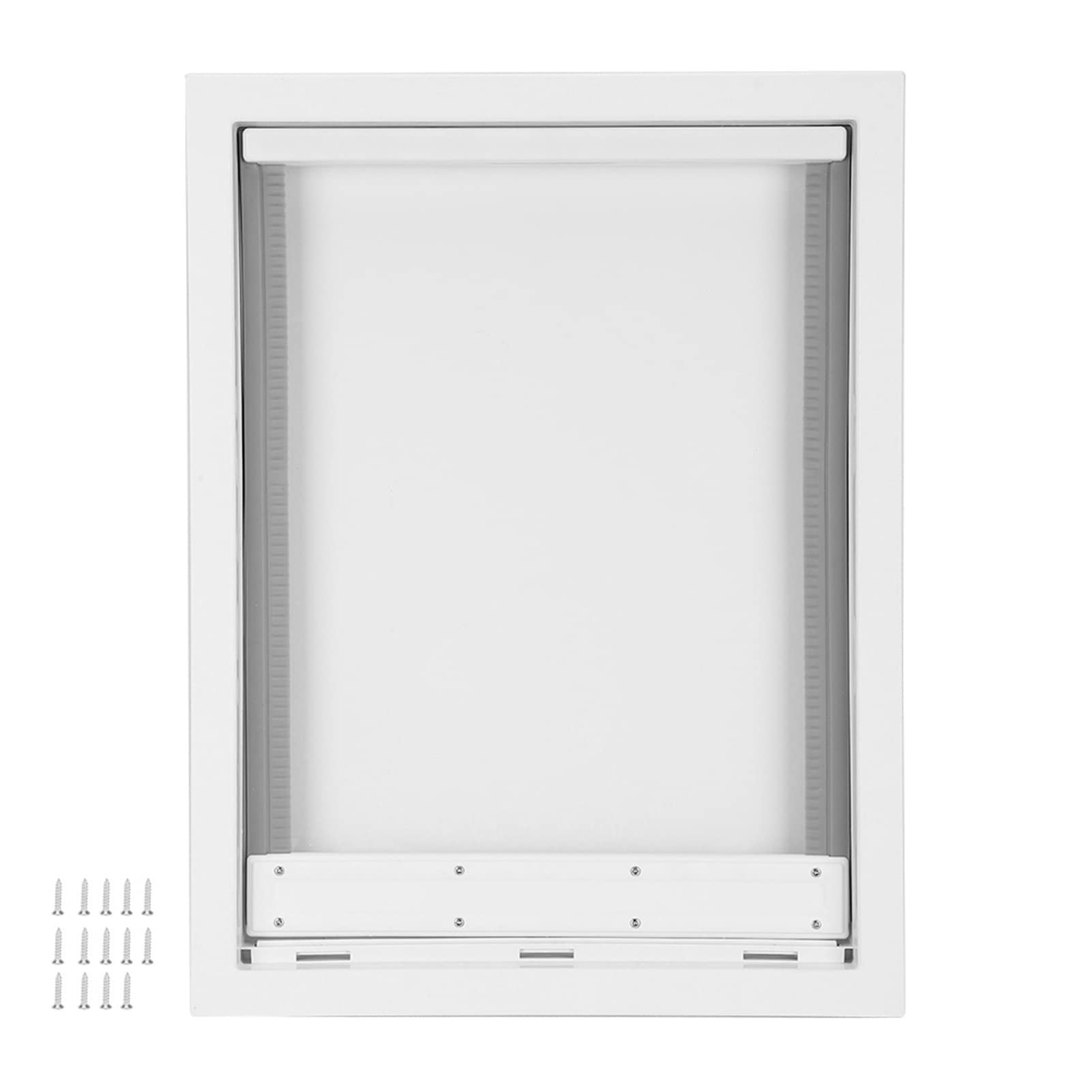 Puerta grande para perros, fácil instalación de una valla para perros, puerta especial de entrada y salida para mascotas (blanco)