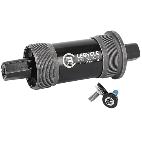 JIASHUNHE Bottom Bracket Mountain Bicycle Square Bottom Bracket Threaded Bike Hollow Axle 113/120/122.5/124.5/126mm(113MM)