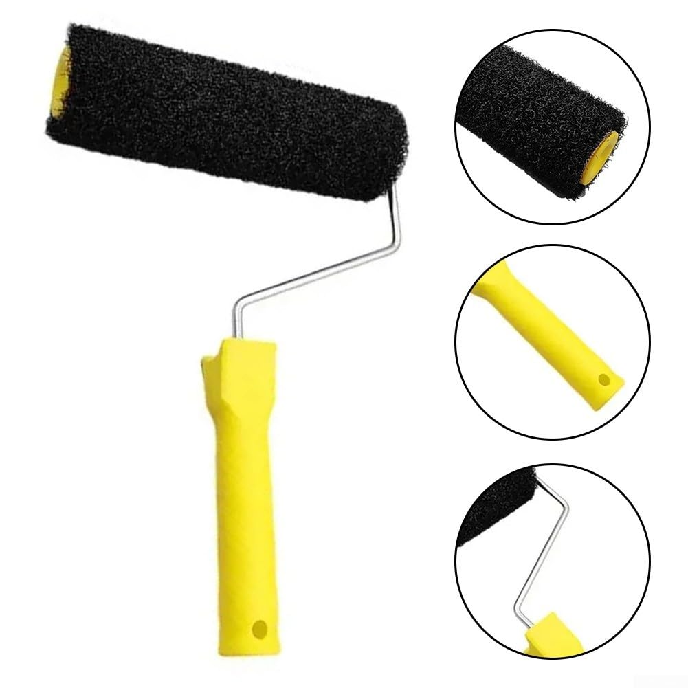 Kit de cepillo de rodillo de pintura, rodillo multifuncional de 9.8 pulgadas, rodillo de limpieza de masilla para aplicar masilla y yeso rodante