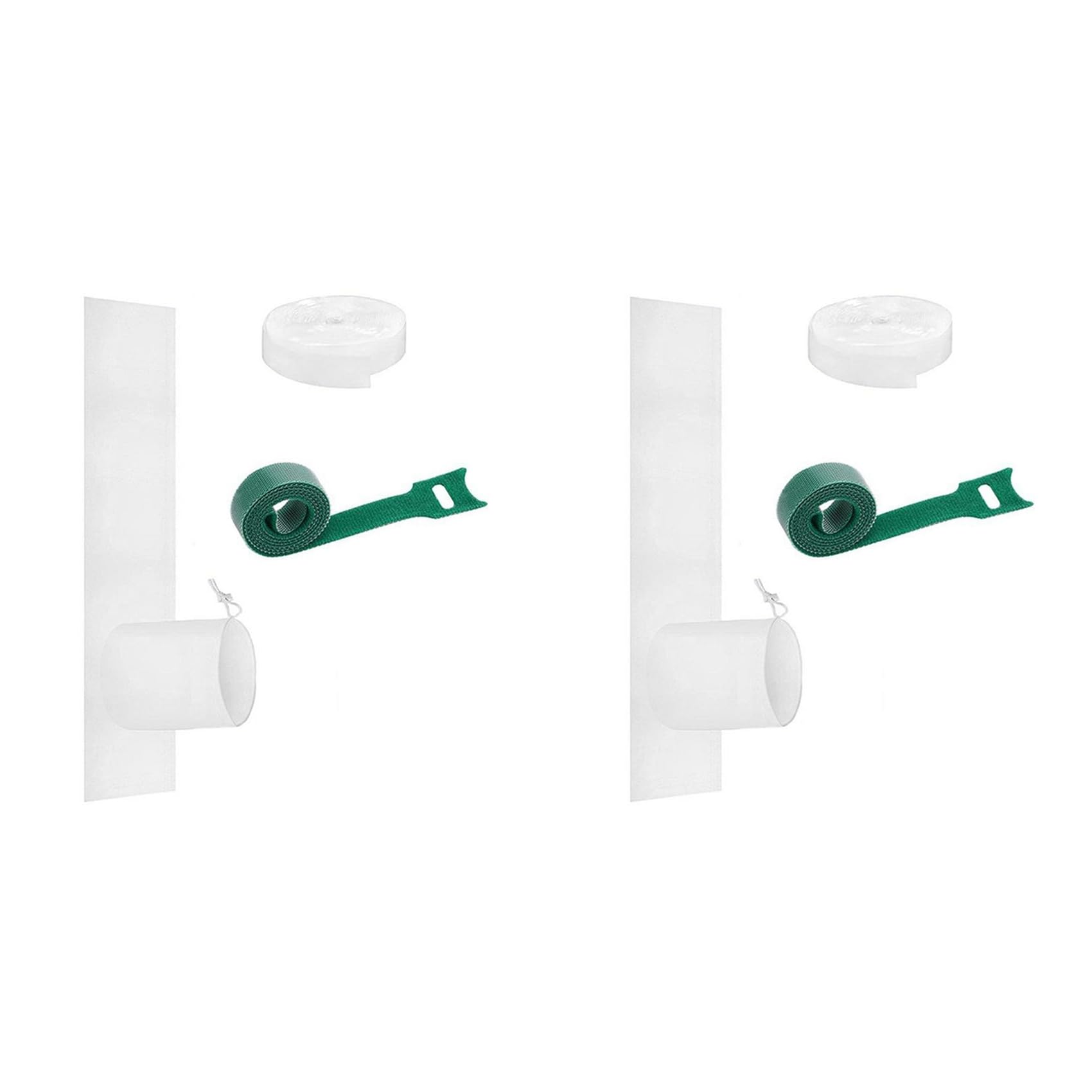 Hndhbfgrt White 2X Air Conditioner Window Seal Kit Portable Air Conditioner Tilting Sloping Cover Window Air Conditioner Outlet Cloth