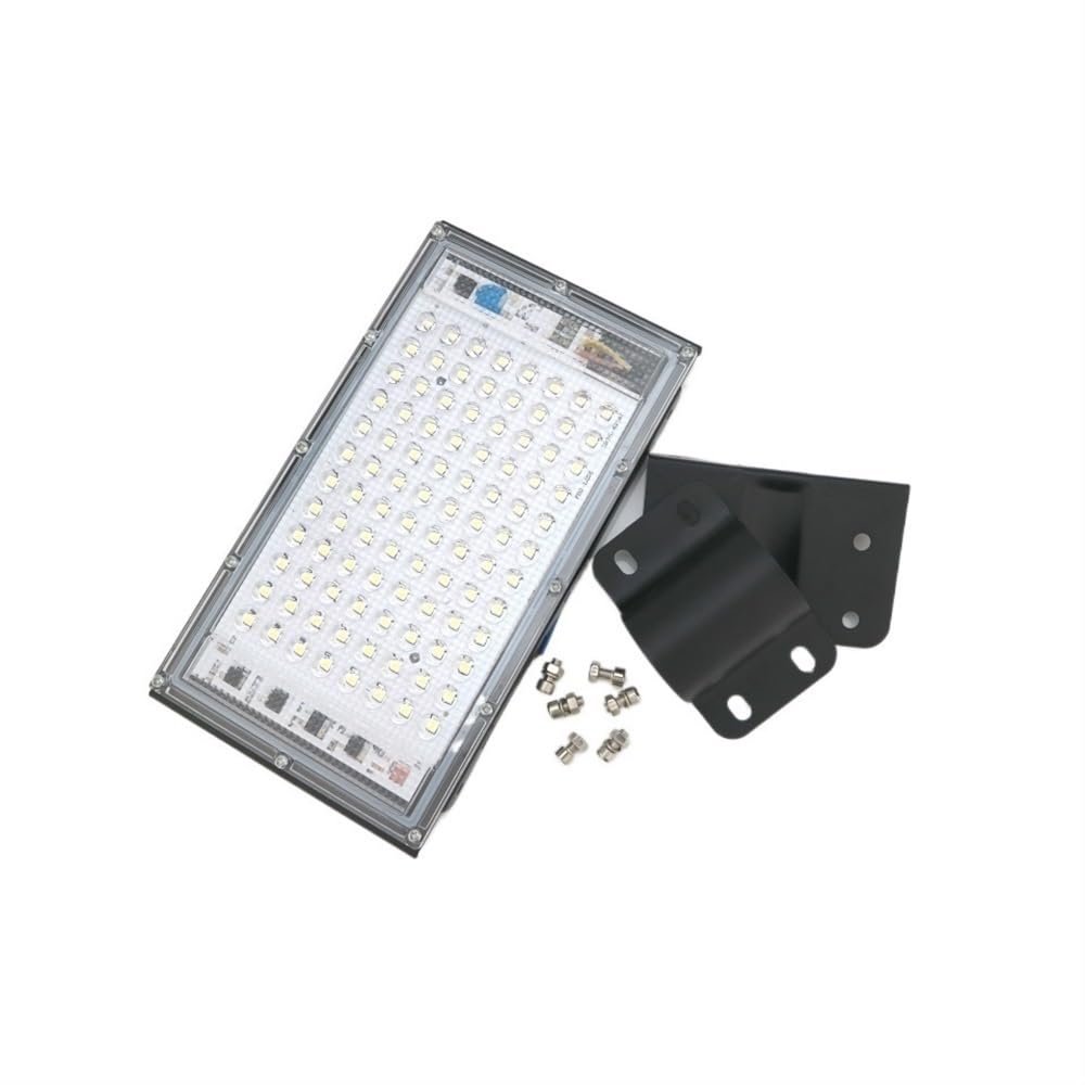 1fortunate Paquete de 4, farola LED AC220V 100W exterior IP65 reflector impermeable jardín calle camino foco(Warm White)