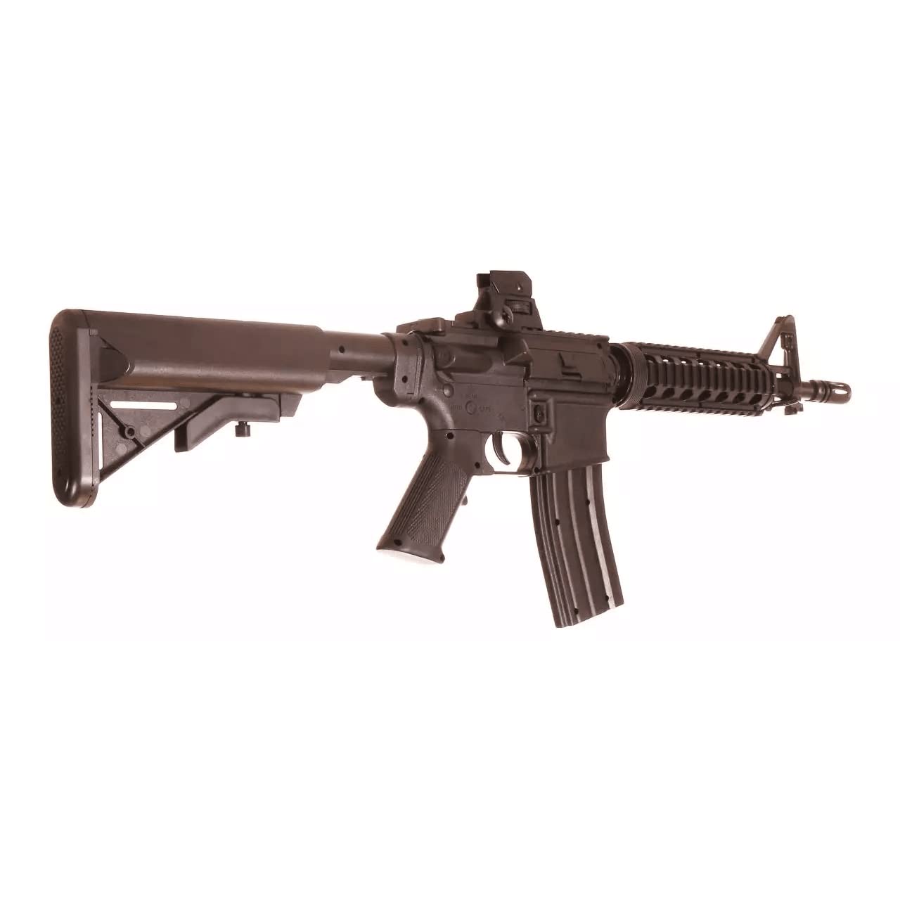 Rifle de Airsoft SG00063 Estilo M16 - Modelo Resorte - Armamento Manual/Tiro a Tiro - Material: Plástico de Alta Resistencia - Color: Negro - Potencia 0.37 Julios