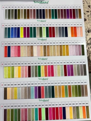 Image of Jaivi Neelam Jumbo Shade Card Rayon Multicolor Embroidery Thread Matching - 850 Shades