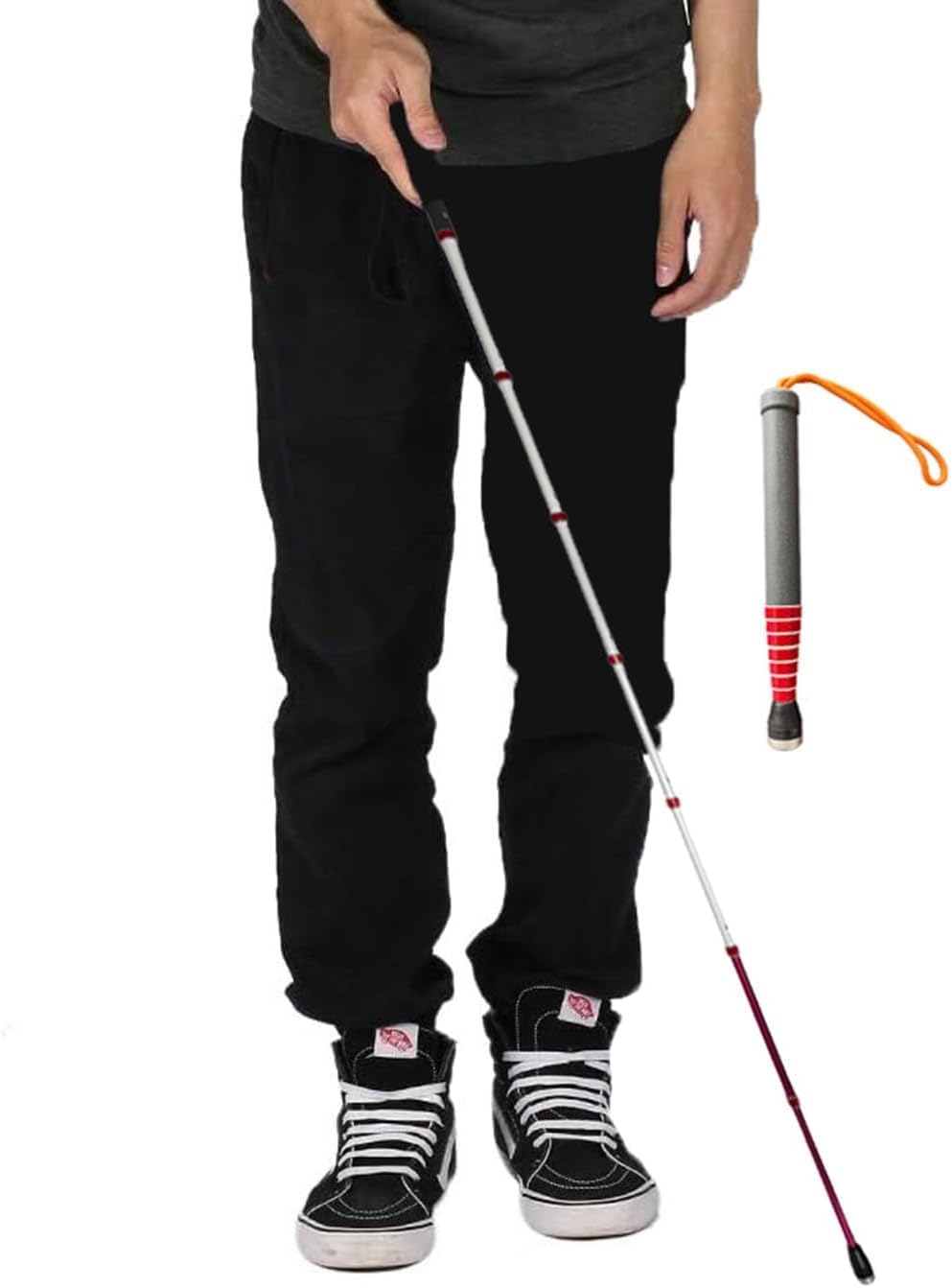 Bastón Ajustable para Personas Ciegas Mayores, Bastón Ligero De Titanio para Hombres Y Mujeres, Ayuda De Movilidad Portátil con Características De Seguridad. Color 139.5cm/55