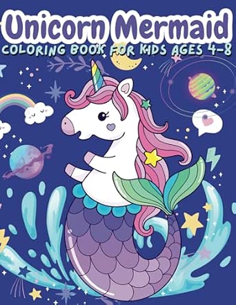 Unicorn Mermaid: Coloring Book for Kids Ages 4-8: Studio, METHSE ...