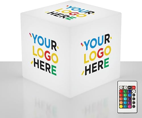 Taburete de cubo LED brillante personalizado con control remoto infrarrojo, luz que cambia de color para interiores y exteriores, taburete