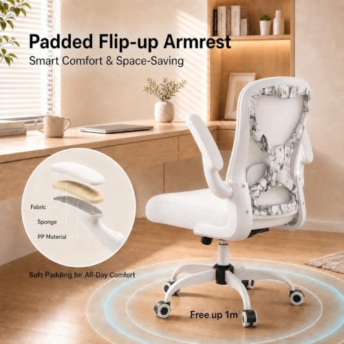 Image of Ergonomic Home Office Chair, 4-Way Lumbar, Thick Cushion, 330LBS