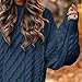 Women's Furry Pullover Sweater Dress Round-Neck Tuinc Tops Basic Dress Loose Oversized Long Knitted Short Dresses (Medium,Dark Blue)