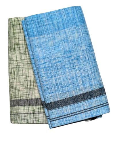 Image of Self Design Lungi & Dhoti for Men (Unstitched)| Lungi for Mens Cotton Blend | 2 Meter | Soft, Lightweight & Breathable Fabric | Ethnic Wear for Daily Use