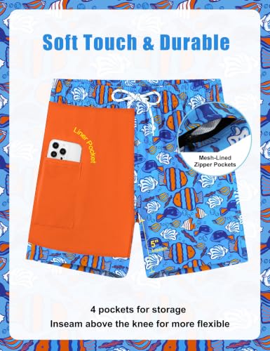 Image of APTRO Men's Swim Trunks with Compression Liner 5 Inch Bathing Suit Beach Swimsuits