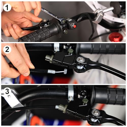 WEIYINGSI 7/8" Universal Handlebar Folding Clutch Brake Handle Kit for 110cc 125cc 140cc Pit Motocross Motorcycle Motocross ATV Parts and Accessories