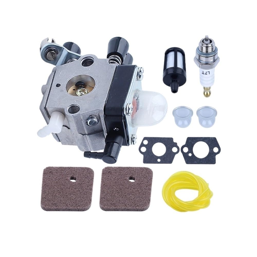 Kit de 10 filtros de aire y combustible compatible with carburador de desbrozadora, compatible con FS38, HS45, FS45, FC55, FS310, con filtro de aire 4228-120-0608