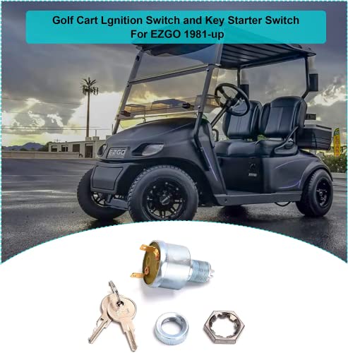 10L0L Golf Cart Key Switch for EZGO 33639G01, Ignition Switch for EZGO Golf Buggies with Lights 33639-G01(Standard Key) - Image 4